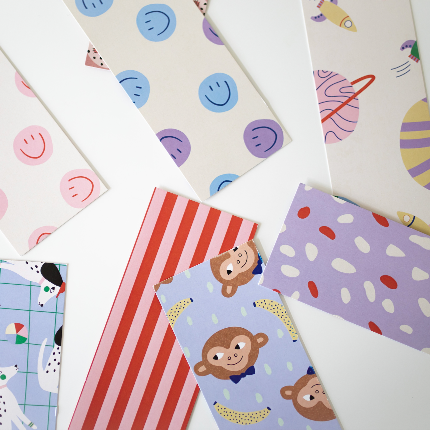 Lesezeichen Leodots Flieder/Rot