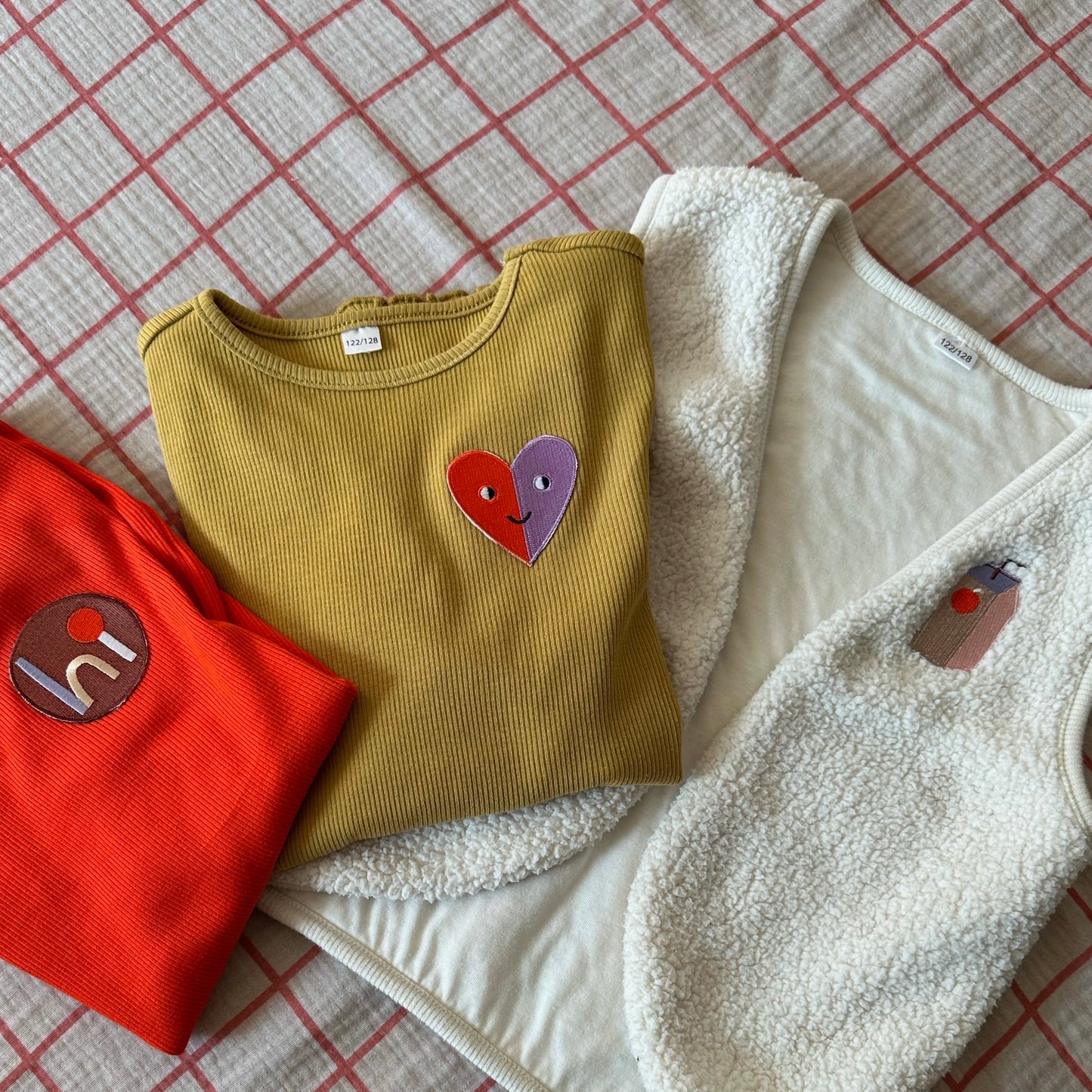 Patch Herz rot/lila